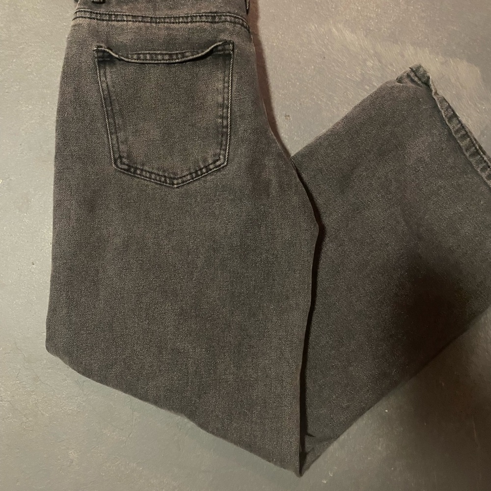 Black wide-leg jeans